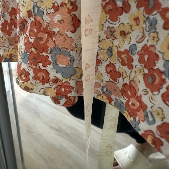 Rails V Neck Puff Sleeve Empire Waist Shelley Midi Dress in Multi Wildflower XS - Picture 14 of 14